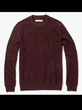 Outerknown Shelter Crewneck Sweater Organic Cotton Wool Burgundy